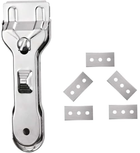 Glass Cleaning Scraper for Ceramic Hobs and Induction Cooktops with 5 Blades