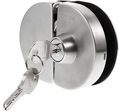SHINEOFI Serrure Pour Porte Double Battant Verrou Coulissant Avec Clés Adaptée Aux Sécurité Renforcée Pour Maison Et Bureau