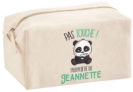 Trousse Multifonction Jeannette Pas Touche Panda | Trousse Scolaire Maquillage Idée Cadeau Collègue Noël Anniversaire | Trousse pour Fournitures Scolaires et de Bureau