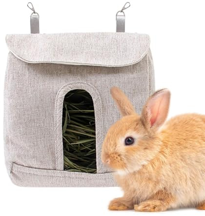 Rabbits Chinchilla Hay Feeder - Hay Feeder Sac, Foi De Foin De Lapin, Mangeoire De Foin Guinée | Porte-foin De Cochon D'Inde Avec Crochets, Stockage D'alimentation En Foin De Cochon De Gue, Stockage D