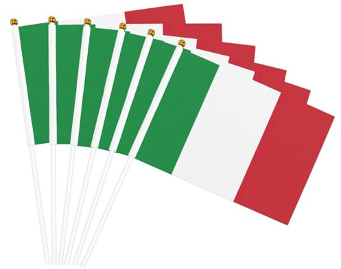 Bandera italiana con impresión de mano, banderas ligeras para festivales, decoración interior y exterior, desfile, eventos de fiesta
