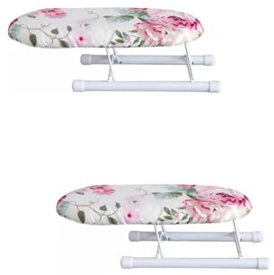 OUNONA 2 Pièces Table à Repasser Mini Pliable Accessoire de Repassage Compact et Pratique pour Maison et Voyage Support de Repassage pour Réduits Utilisations