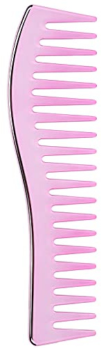 Generic Nessun Pettine di Detangler Manico, Pettine di Plastica a Dente Larghe per la Casa per il Viaggio (rosa porpora)