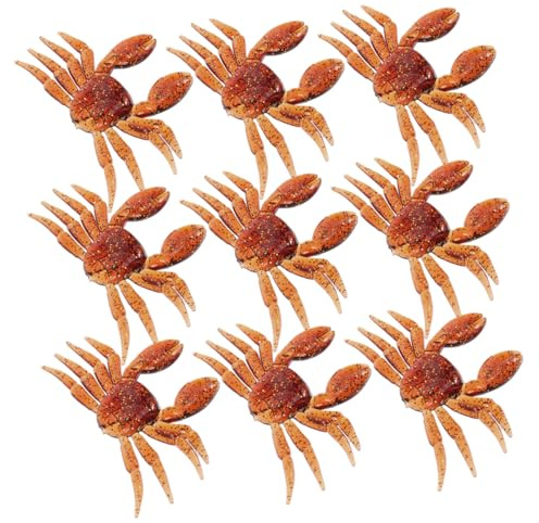 TOYANDONA 20pcs Imitation Crab Bait Artificial Fishing Lures Realistic Crab Fishing Baits for Supplies