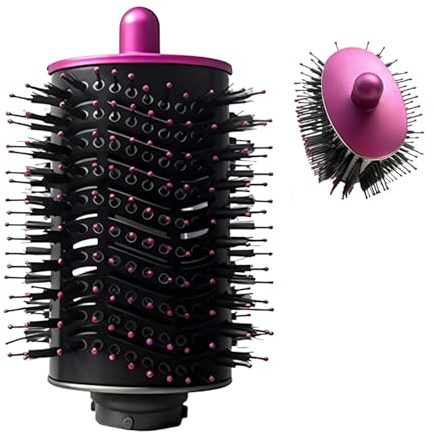 Grande brosse ronde améliorée pour Dyson Airwrap HS01/HS05/HS08, brosse volumisante ronde pour lisser les boucles sèches et ajouter du volume, rose rouge