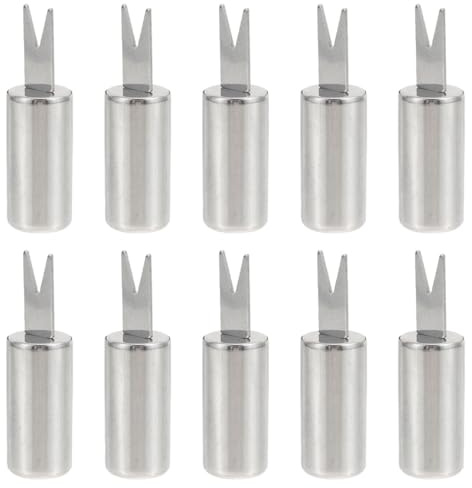 SHINEOFI Lot de 20 Porte-épis de Maïs en Acier Inoxydable Réutilisables, Petites Fourchettes Multifonctions pour Barbecue, Accessoires Compacts pour Camping Cuisine, Poignée Antidérapante,