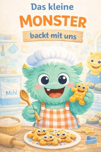 Das kleine Monster backt mit uns: Ein liebevoll gestaltetes Kinder-Backbuch für Familien mit Kindern von 2 bis 5 Jahren.