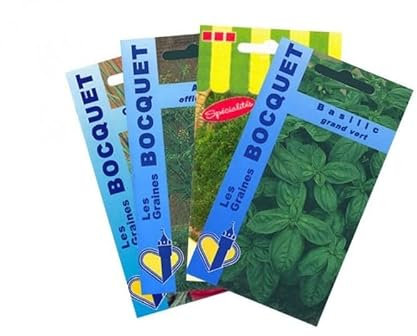 Sachet de graines de Lot de Plantes Aromatiques spéciales Salades (4 sachets de graines à semer) - 9,5 g - LES GRAINES BOCQUET