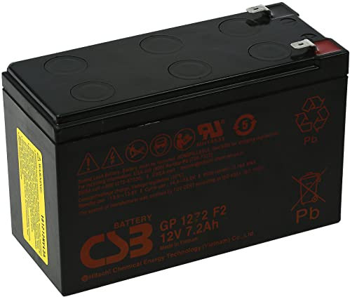 Batteria al piombo CSB di standby adatta per APC Back-UPS Pro BP4201PNP 12V 7,2Ah, 12V, Lead-Acid