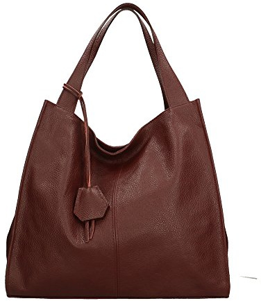 Chicca Borse Borsa a Spalla Donna in Pelle Made in italy 40x36x10 Cm