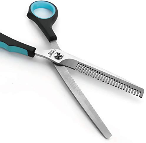 Claw Claws 7 inch Thinning Scissors with 26-Teeth Stainless Steel Blades and Wave Style Handle for for Home Hair Cutting Shears