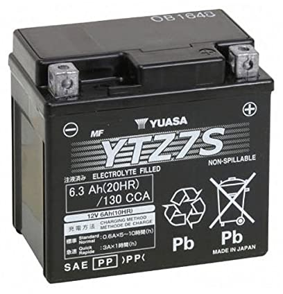 E-BIKERS YUASA YTZ7S BATTERIA PRECARICATA YAMAHA YZF R1 R6 TRICITY 125 XC 115 DELIGHT