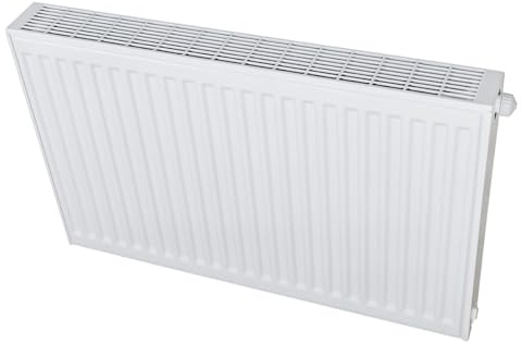 Belrad® Heizkörper Typ 22, weiß, horizontal | flacher Universalheizkörper mit 8 Anschlüssen, modern, kompakt & energiesparend, Wandmontagefähig, Wohnzimmer, Bad & Gäste-WC
