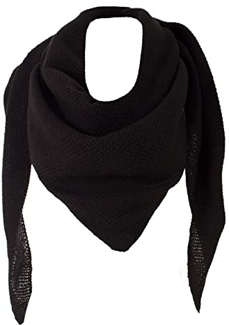 FASHION YOU WANT Damen XXL Strick Dreieck Schal mit Reiskorn Strickmuster in Unifarben, Schal, Leichtes Tuch