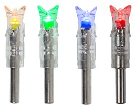 X-Bow FMA Leuchtnocke für Bolzen | 3er Pack Rot Gelb Grün Blau Zubehör Armbrust
