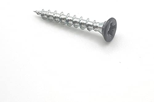 Vis bois tête fraisée 4x30 mm RAL 7016 gris anthracite Pz zn par 100
