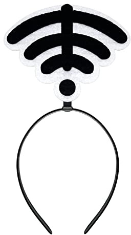 Oblique Unique® Haarreifen mit kein WLAN Zeichen Haarreif für Fasching Karneval Motto Party Kostüm Accessoire Unisex Einheitsgröße