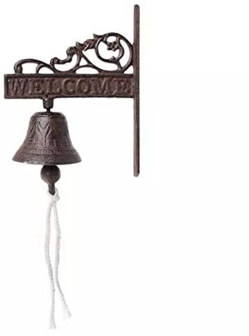 shangjia Cloche en Fonte - Cloche en Fonte pour Porte d'entrée,dîner fixée au Mur extérieure d'intérieur pour la décoration d'art Mur Maison Jardin Ferme