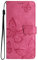 MOTIKO Butterfly Wallet Case fit for Samsung Galaxy J3 2017 | Skin Feel PU Leather Magnetic Flip Case | Built-in Kickstand Card Holder Phone Cover | Rose Red