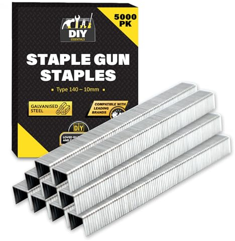 SOL Type 140 10mm Staples for Staple Gun Galvanised Steel Fasteners for Upholstery DIY Craft Carpentry Compatible with Hand Tackers Corrosion Resistant Refill Pack