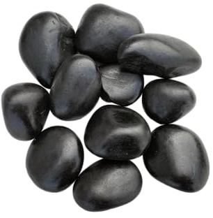Seat Flor srl ® galet de rivière noir brillant, galet brillant noir, galets pour jardin et pots Mis. 30/60 mm. (sac de 20 kg.)