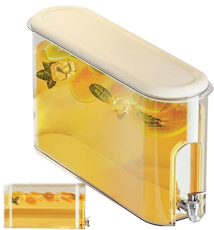 Recipiente Para Bebidas Para Frigorífico, Dispensadores De Bebidas Heladas, Recipiente Transparente Para Bebidas De 4 Litros, Jarra De Agua Fría Con Espiga, Jarra De Agua Fría A Prueba De Fugas, Jarra