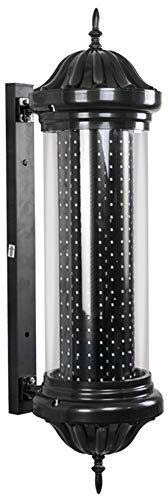 Intermitentes Poste De Peluquería Led, Poste De Peluquería 33 Pulgadas Led Poste De Peluquería Brillante Giratorio Iluminador Rayas Rojas Blancas Azules Letrero De Salón De Peluquería Puntas De