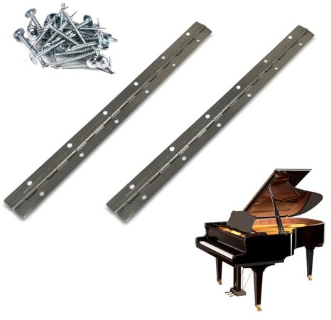 2 Set Cerniera In Metallo Per Pianoforte,In Acciaio Inossidabile,Ideale Pianoforti Armadietti,Con Viti,Resistente Versatile Per Professionale,Pianoforti, Armadi, Porte, Grandi Finestre, Barche