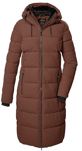 killtec dam quiltad rock/funktionell kappa i dunlook med huva KOW 56 WMN QLTD CT, cappucino, 44, 41810-000