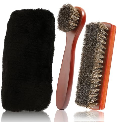 Shoe Brush,Shoe Polish Brushes,Horse Hair Shoe Brush,3Pcs,Boot Polish,Shoe Cleaning Brush,Boot Polish Kit,Shoe Brush Set,Horsehair Shoe Brush,Horse Hair Brush,Shoe Brushes,Shoe Polishing Kit,