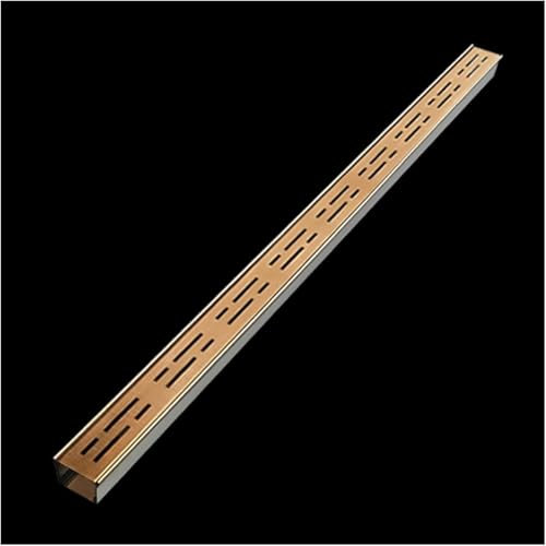 AVLLSO Canaleta de desagüe Canal de Drenaje Estrecho Acero INOX 304 (35/50mm) – Rejilla Extraíble para Baño & Jardín, Instalación en Superficies de Hormigón(WxH-5x3cm/2x1.2in)