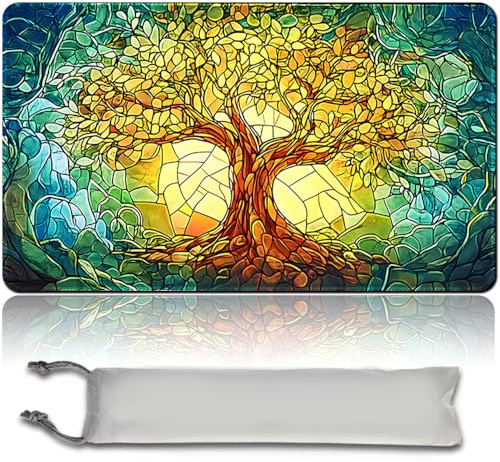 MTG Tapis de jeu – 60 cm x 35 cm, art original, tapis de jeu TCG antidérapant avec fond en caoutchouc et bords cousus, Commander TCG enroulable et tapis de cartes pliable (No Zone, mtg49-3)