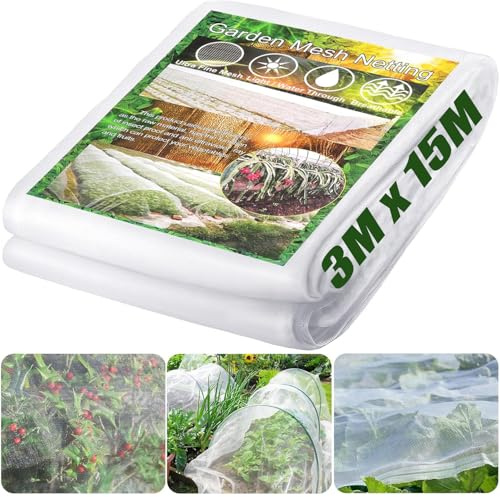Didabotak Garden Mesh Netting,Ultra Fine Plant Netting Covers for Garden Protection, Mesh Netting Plant Row Covers, Garden Bed Plant Cover, Protecting Tree Plants Vegetable Flowers Fruits