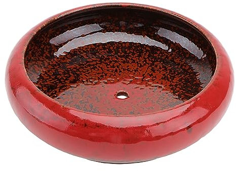 HEMOTON Pot De Fleurs en Céramique pour Plantes Grasses Bol De Jardin Rond Motif Original Adapté Aux Bureaux, Salles De Bain Et Espaces Intérieurs