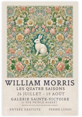 NLKQHTF William Morris-Kunstdruck, Frühlings-Leinwand-Poster, Wandkunst, Dekordruck, Bild Gemälde für Wohnzimmer, Schlafzimmer, Dekoration, 30 x 45 cm