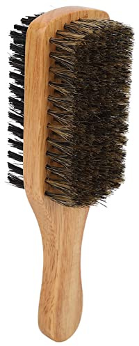 Cepillo de barba hombre doble cara con cerdas de jabalí y nylon, ergonómico antideslizante para peinado, desenredo y afeitado suave, ideal para piel sensible y cabello grueso