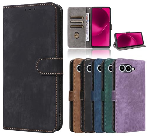 BAILI RFID-Sperrung Hülle für T-Mobile T Phone 3 5G, Kartenhalter, Ständer Case Etui Handyhülle für T-Mobile T Phone 3 5G-01