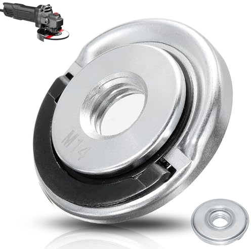 Écrou à dégagement rapide M14, 45 mm, écrou de meuleuse d'angle à dégagement rapide, écrou à bride de verrouillage en acier inoxydable, pour meuleuse d'angle Dewalt Milwaukee Makita Mt