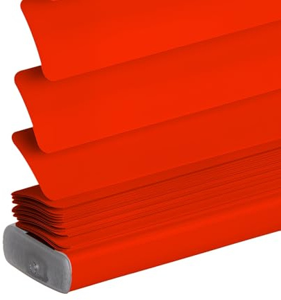 Jalousie Aluminium 25cm 45cm 50cm 70cm 90cm 100cm 120cm 160cm Breit, Alu-Jalousetten, Sichtschutz, Jalousette Horizontale tür Fenster Innen Außen Küche Haushalt(Rot)