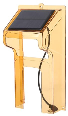 HOUDERCO Cache-Sonnette Solaire Étanche en Plastique Couleur Châtaigne Protection Anti-Pluie pour Sonnette Vidéo Extérieure Résistant aux Intempéries pour Terrasse et Patio Coque