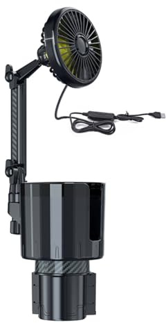 Limtula Ventilateur USB 2 en 1 pour voiture - Vitesse réglable - Ventilateur USB puissant - Reste frais lors de vos voyages - Ventilateur de chariot de golf