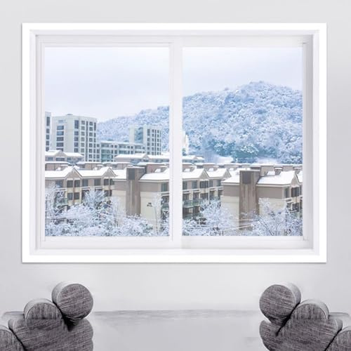 Tidevib Pellicola termica antivento per pellicola isolante, 100 x 120 cm, 120 x 140 cm, 120 x 160 cm, set di guarnizioni in polietilene trasparente, riutilizzabile, paraspifferi con chiusura in