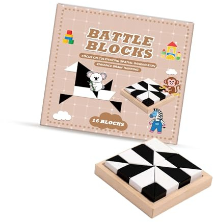 Generic Creative Battle Blocks Främjar Rumslig Medvetenhet för Barn, Hjärnbyggande Leksak för Logiska Resonemang, Pedagogisk Leksak för Barn (Pussel*1)