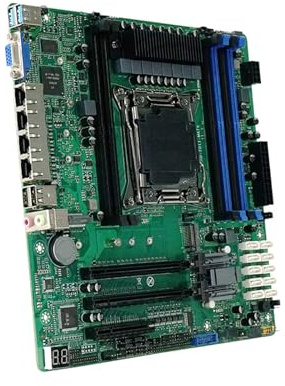 Obotsnoi LGA2011 Lot de 3 cartes mères pour serveur 4 x 2,5 Go Port Ethernet 2 x M.2 NVMe 10 ports pour utilisation 24h/24, 7j/7 Cartes mères professionnelles