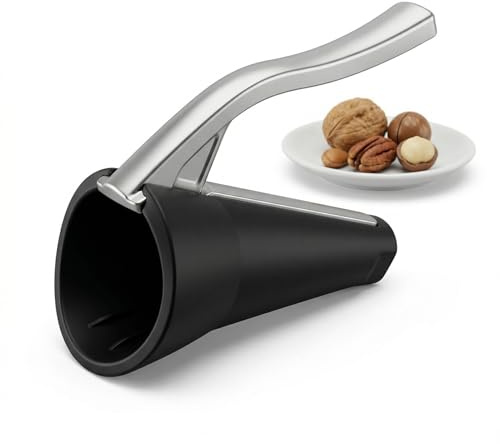 QAWSAF Nussknacker,Nussknacker Walnüsse,Walnussknacker,Nut Cracker Metall,Werkzeug Küche,Nutcracker,Multifunktional Für Walnüsse Haselnüsse,Sehr Stark Robust,Mit Behälter Zum Auffangen Der Muscheln