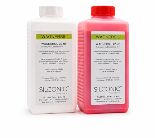 WAGNERSIL 22 NF (2 kg) | Premium Dubliersilikon | Mischverhältnis 1:1 | Abformsilikon | Silikon-Kautschuk | zur Herstellung von Silikonformen mit Epoxidharz, Gips, Wachs uvm. | DIY
