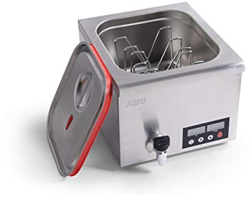 SARO RIVOLI Recipiente de cocción al vacío, con bomba de circulación, grifo de drenaje y control digital, para GN 2/3, 7-14 l de agua, acero inoxidable, temperatura 45-95 °C