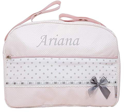 Borda y más Universal Kinderwagentaschen oder Kinderwagen Oganizer PERSONALIZIERTE mit NAME. Verfügbar ins mehrere Modellen und Farbene. (Ariana Rosa)