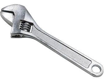 Vogueing Tool - Chiave piccola da 100 mm, regolabile, antiscivolo, per riparazione e manutenzione, colore: Argento