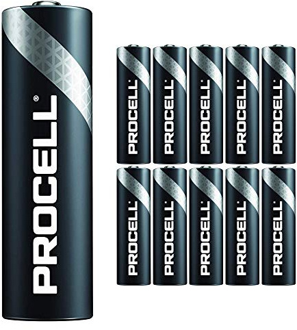 Confezione da 10 batterie Duracell Procell AA,Batteria alcalina di potenza industriale da 1.5 V,Uso domestico o ufficio,Pacchetto promozionale deodorante per auto,Potenza affidabile a lunga durata
